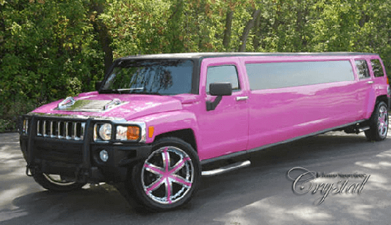 Pink Hummer limousine